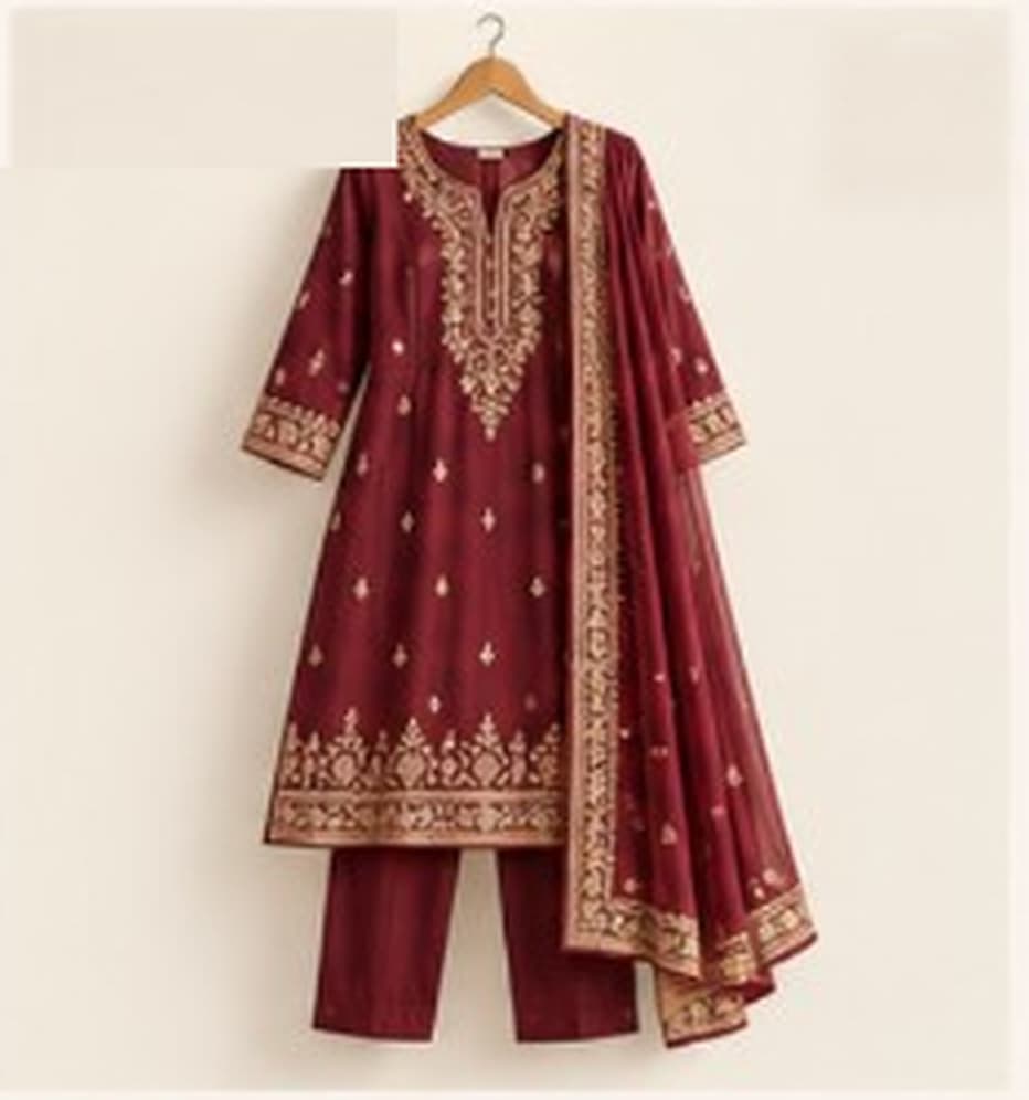 Mehr Embroidered Kurta Set — front view