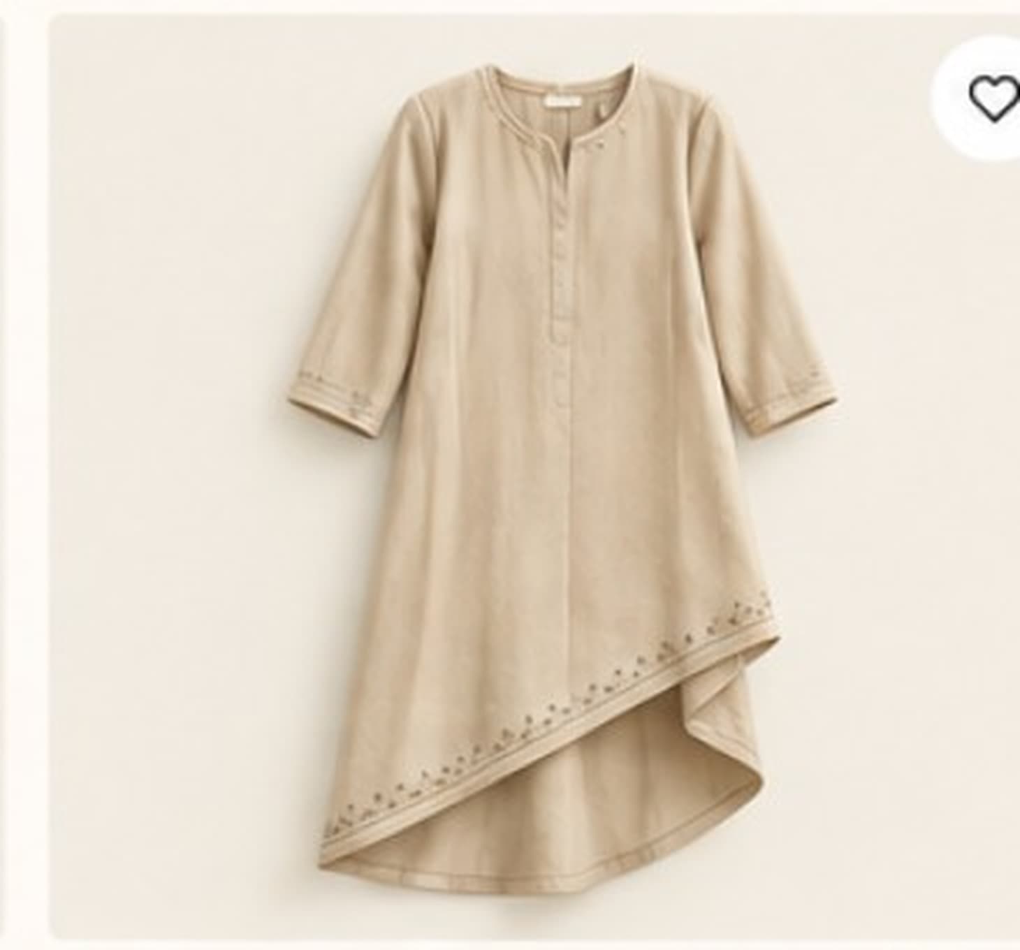 Gul Viscose High-Low Kurta — front view