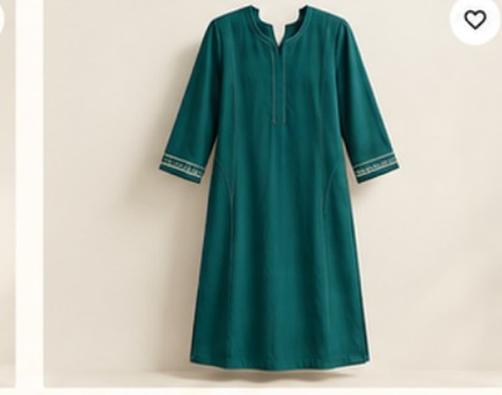 Noor Rayon Notch Kurta — front view