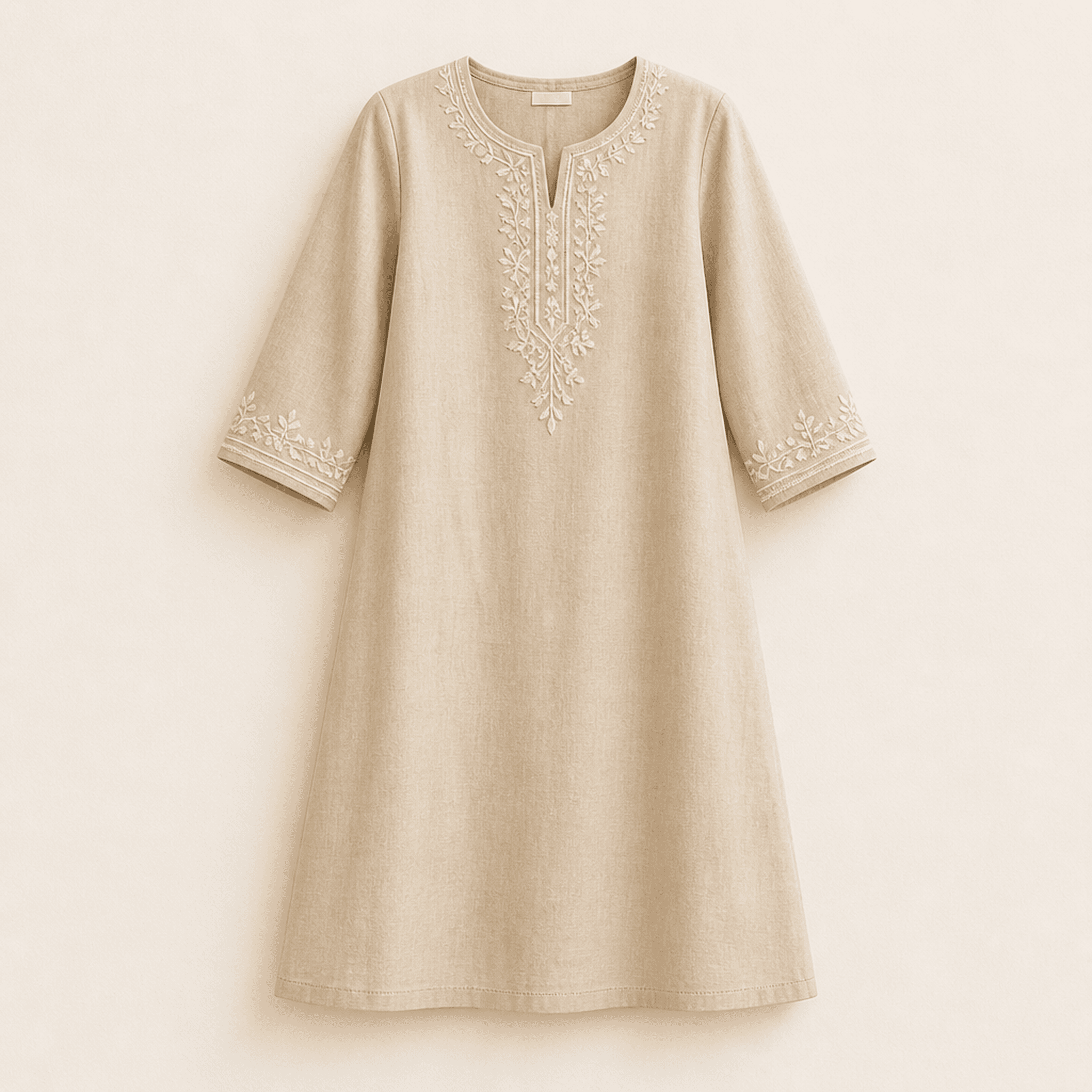 Gul Linen A-Line Kurta — front view