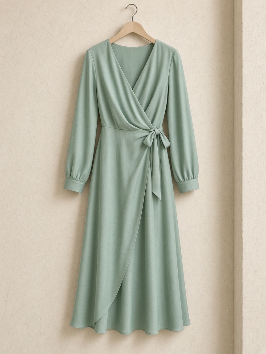 western wrap dress silhouette