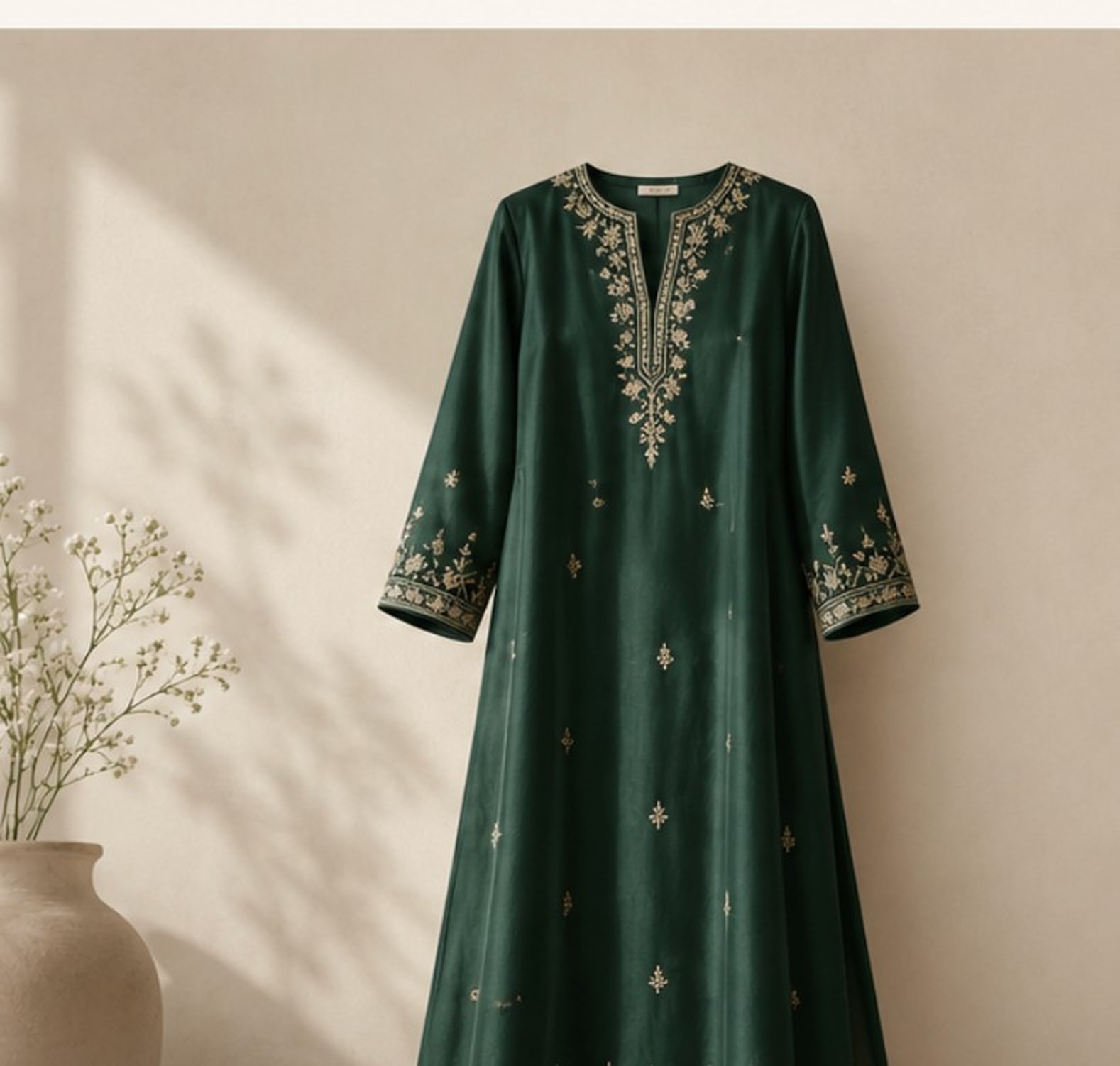 Nila Silk Kashmiri Silhouette — front view