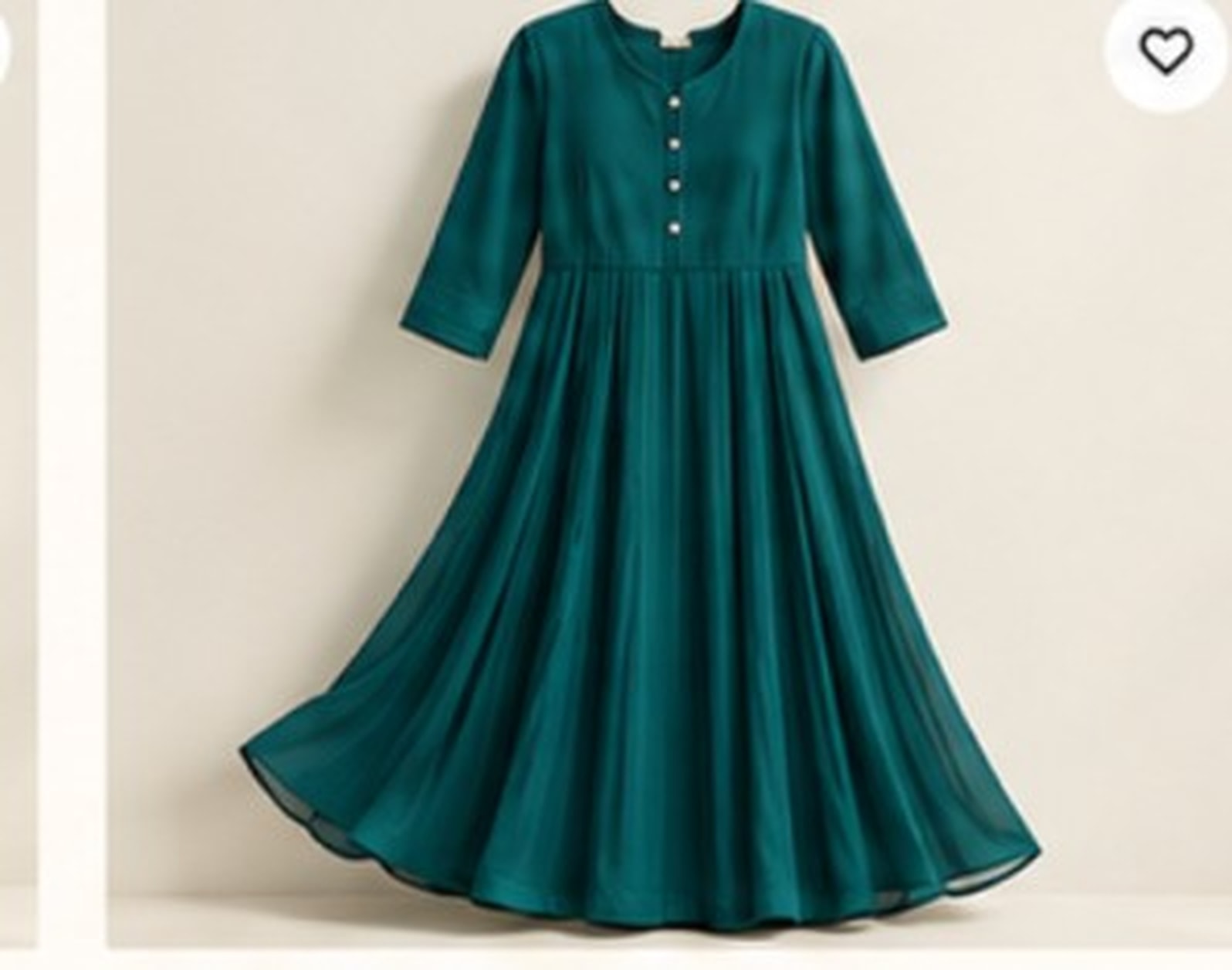 Noor Georgette Flared Kurta — front view
