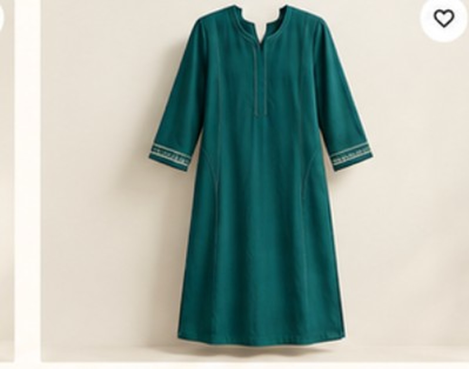 Noor Rayon Notch Kurta — front view