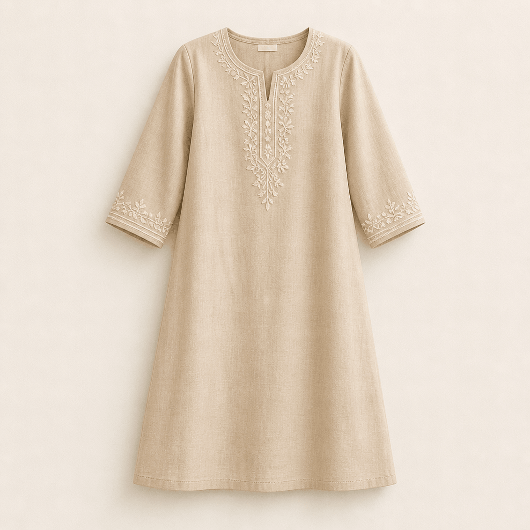 Gul Linen A-Line Kurta — front view