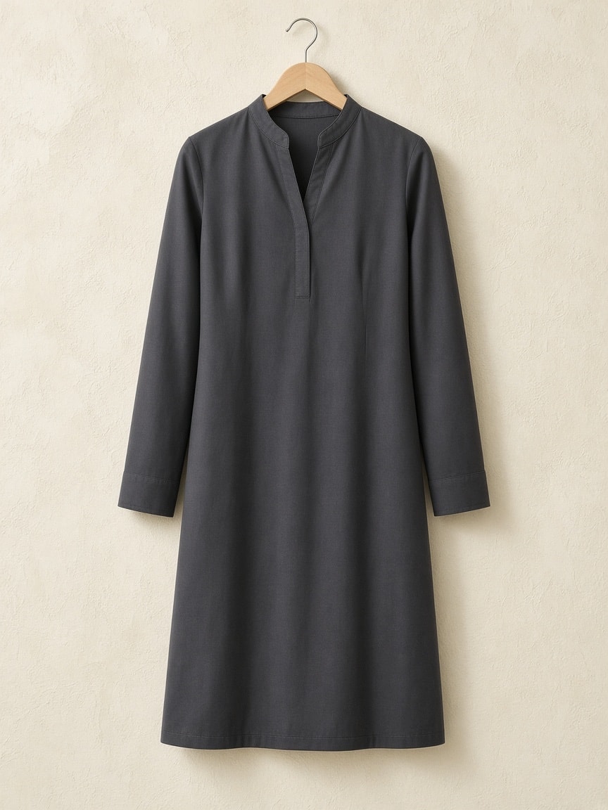 Noor Modal Collared Kurta — front view