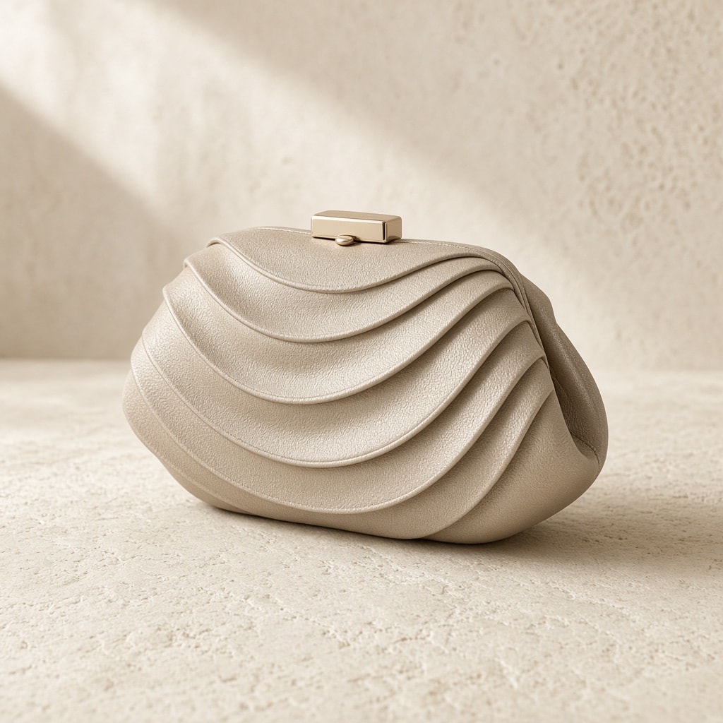 Sculpted Oyster Clutch