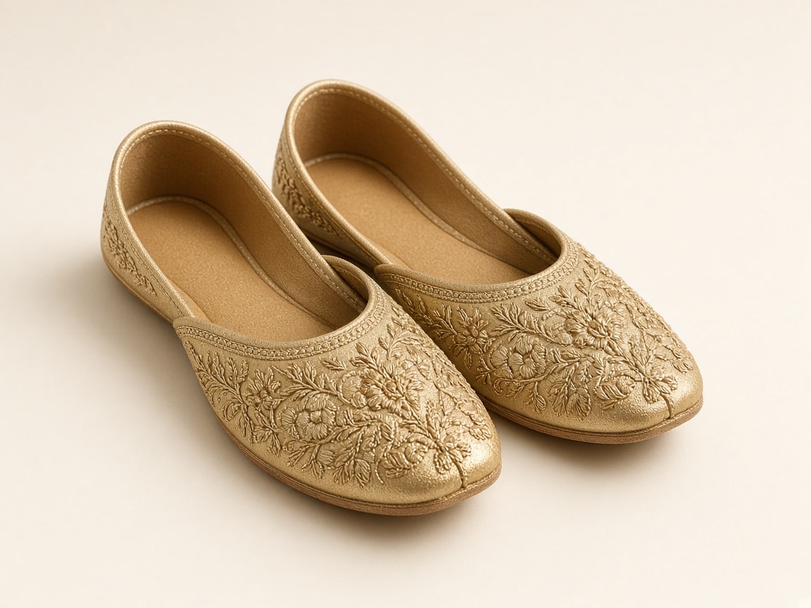 Gold Embroidered Jutti