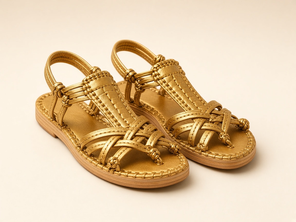 Metallic Kolhapuri-inspired Sandal
